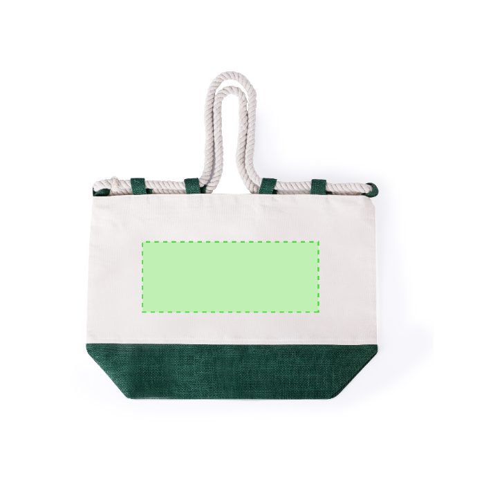 Cara frontal (hasta 30 × 12 cm) — Bolsa de tela Belesi