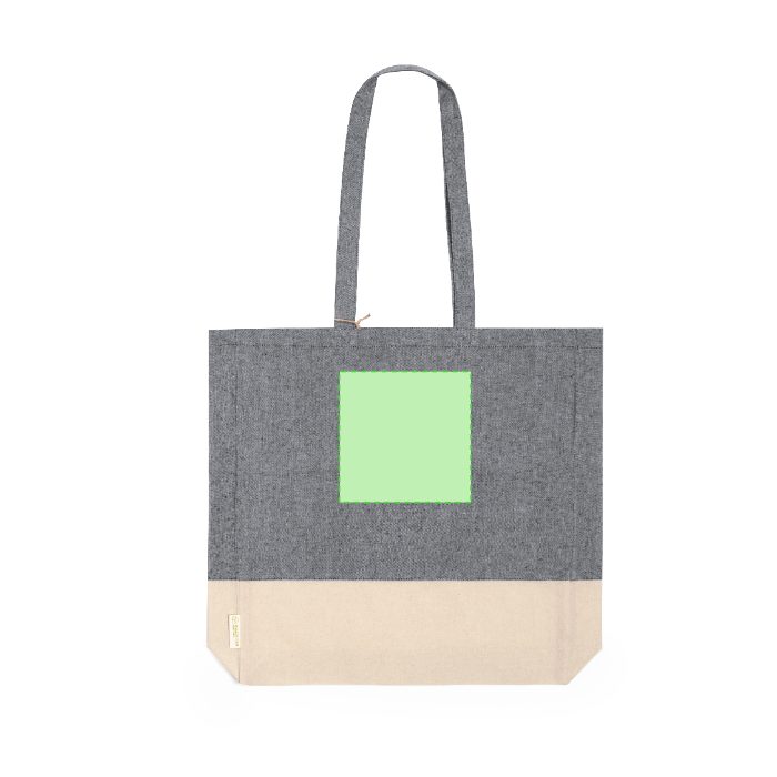Detalle pequeño en el frontal (hasta 14 × 14 cm) — Bolsa de tela Kauna