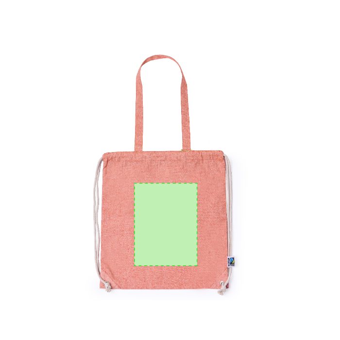 Cara trasera (hasta 19 × 25 cm) — Mochila de cuerdas Riak
