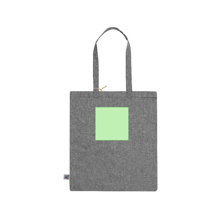 Detalle pequeño en el frontal (hasta 14 × 14 cm) — Bolsa de tela Lazar