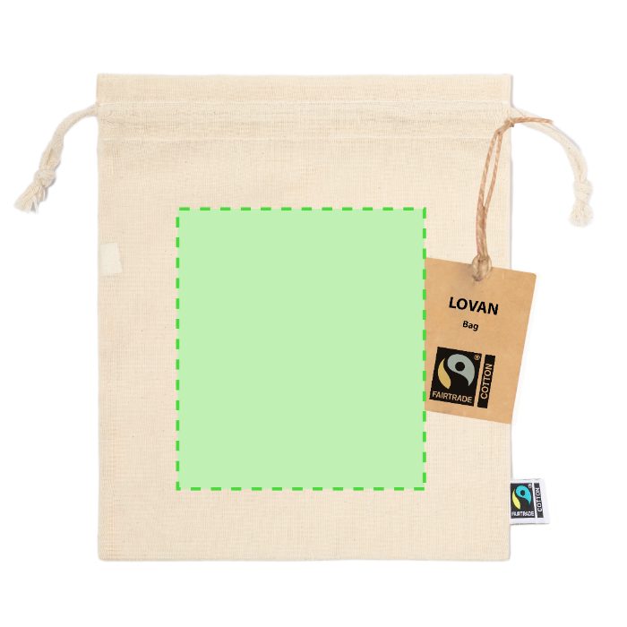 Cara frontal (hasta 15 × 17 cm) — Bolsa de tela Kaiki