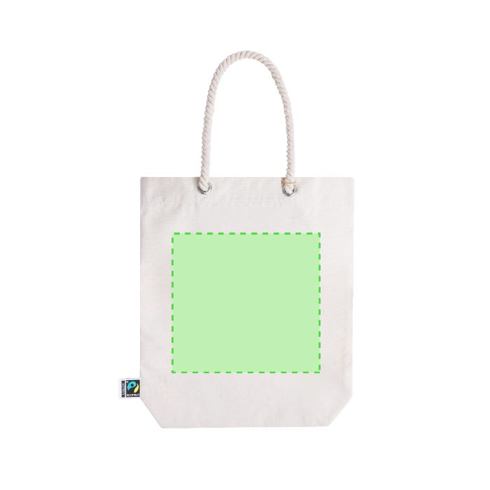 Cara frontal (hasta 26,5 × 25 cm) — Bolsa de tela Hexa