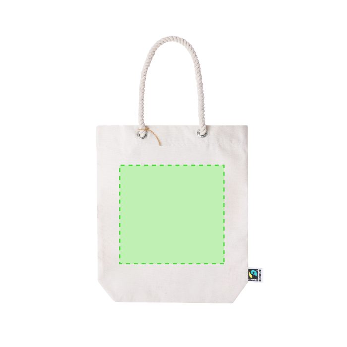 Cara trasera (hasta 23 × 23 cm) — Bolsa de tela Hexa