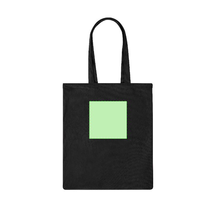 Detalle pequeño en el frontal (hasta 14 × 14 cm) — Bolsa de tela Gaviar