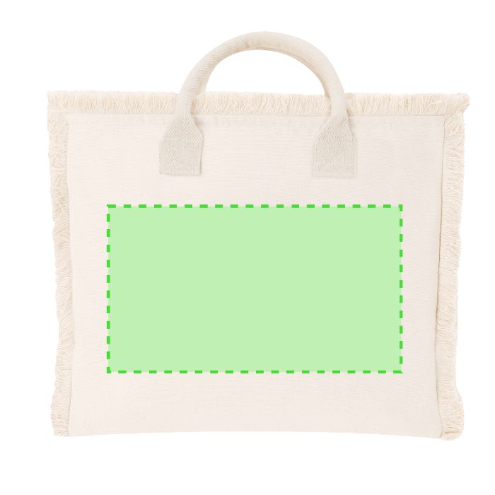 Cara frontal (hasta 26,5 × 15 cm) — Bolsa de tela Dinebor
