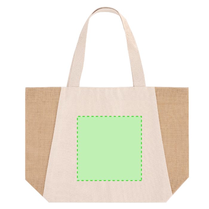 Cara frontal (hasta 20 × 20 cm) — Bolsa de tela Sharma