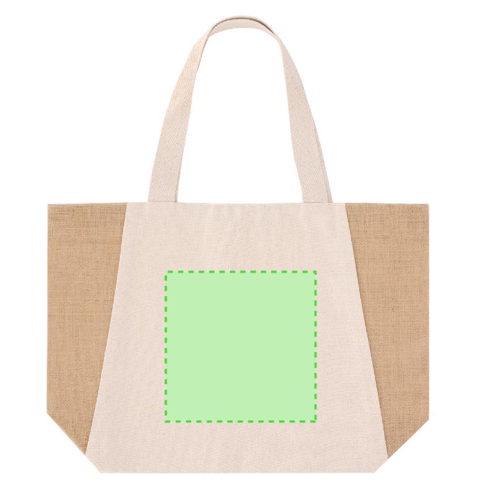 Cara trasera (hasta 20 × 20 cm) — Bolsa de tela Sharma
