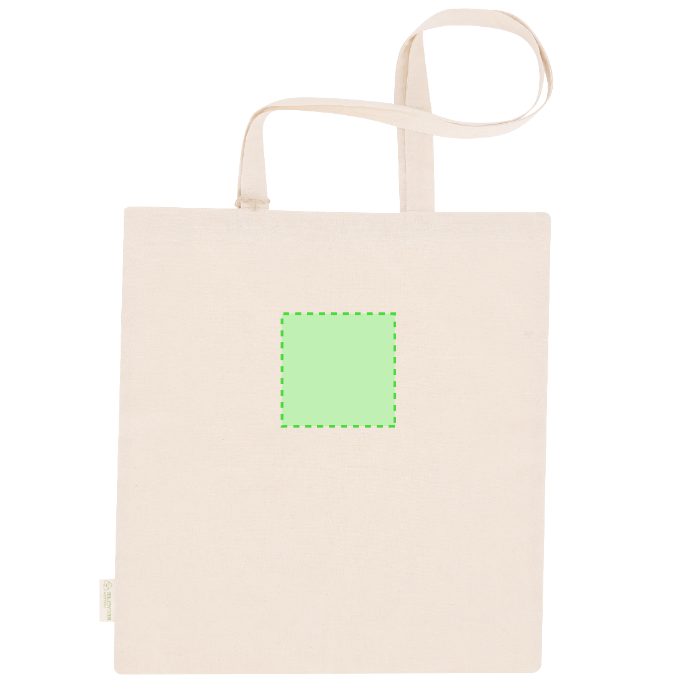 Detalle pequeño en el frontal (hasta 10 × 10 cm) — Bolsa de tela Barzon