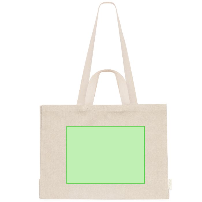 Cara trasera (hasta 30 × 22 cm) — Bolsa de tela Oryan
