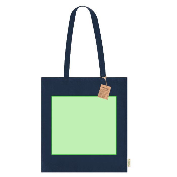 Cara frontal (hasta 26,5 × 24 cm) — Bolsa de tela Noban