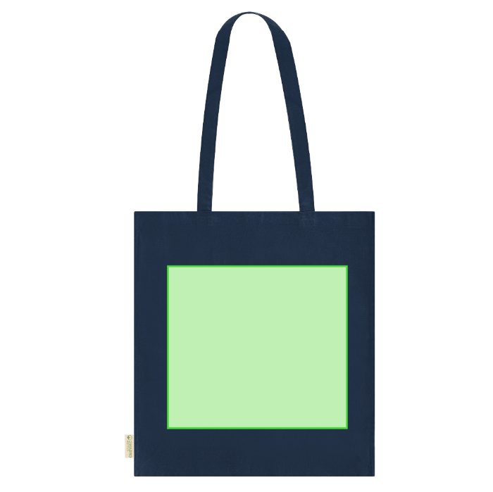 Cara trasera (hasta 26,5 × 24 cm) — Bolsa de tela Noban