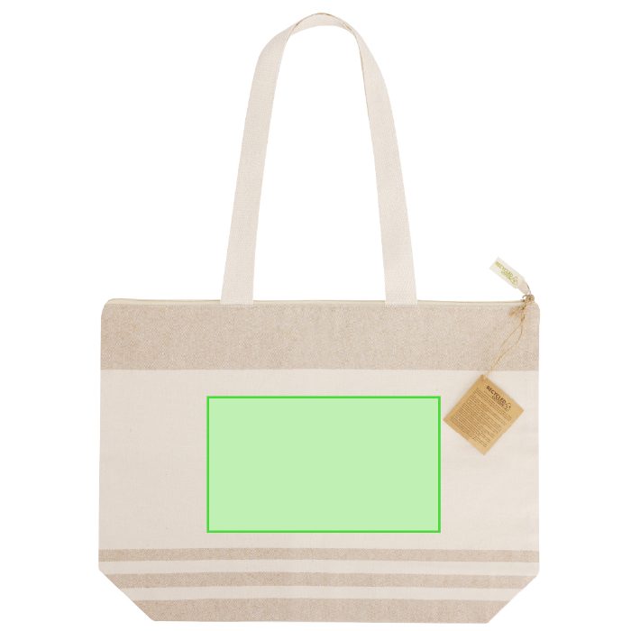 Cara frontal (hasta 26,5 × 11 cm) — Bolsa de tela Tanor