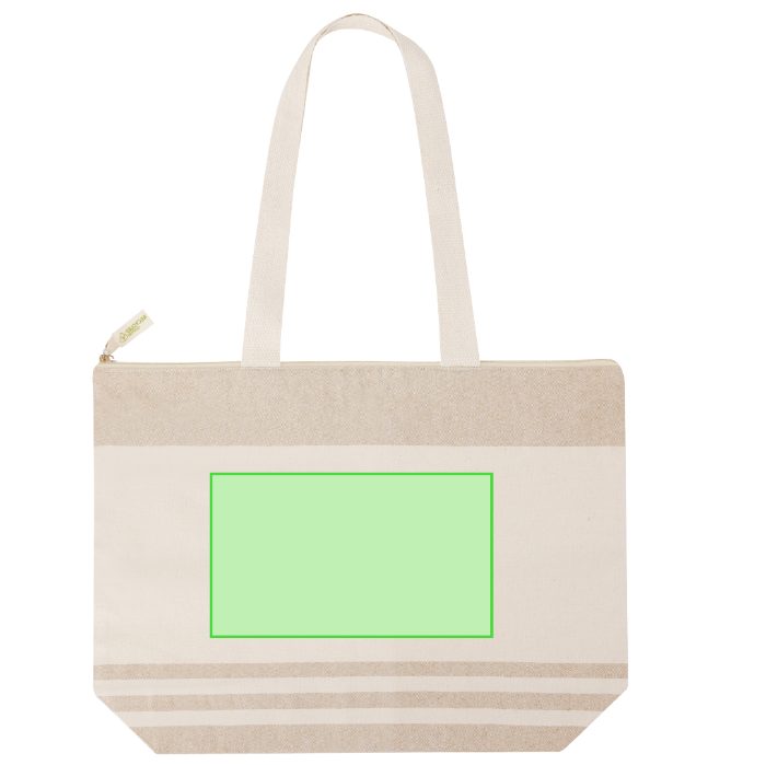 Cara trasera (hasta 26,5 × 11 cm) — Bolsa de tela Tanor