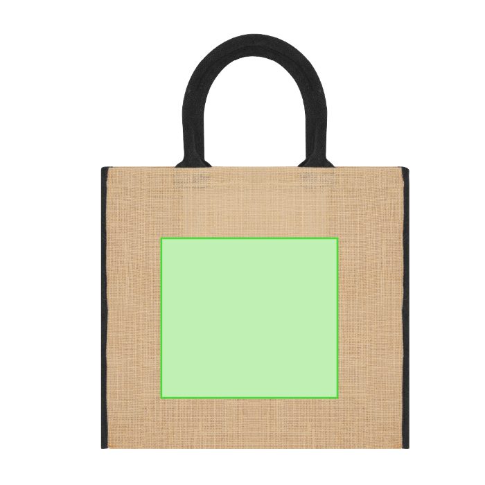 Cara frontal (hasta 26,5 × 24 cm) — Bolsa de tela Vasan