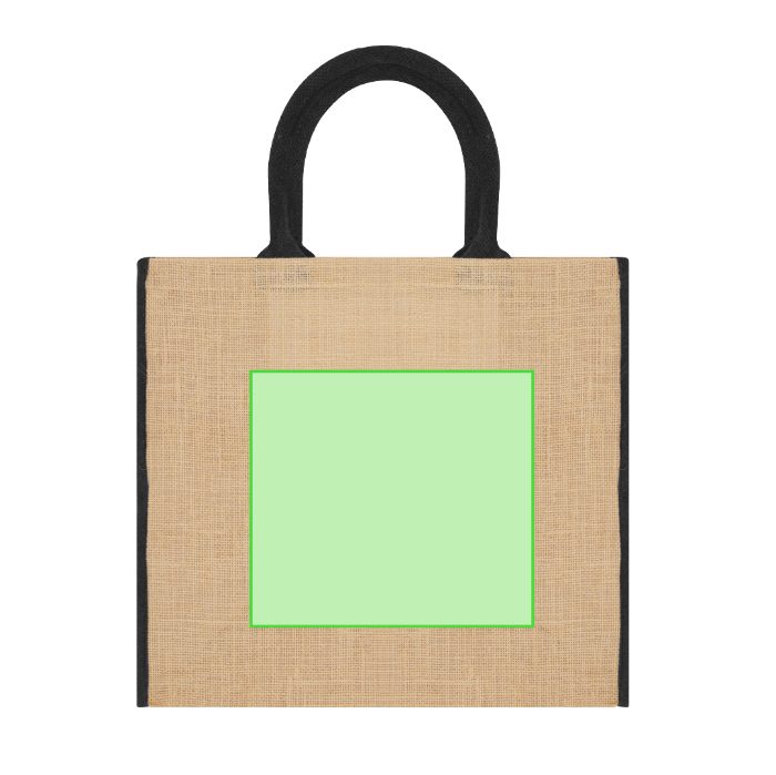 Cara trasera (hasta 26,5 × 24 cm) — Bolsa de tela Vasan