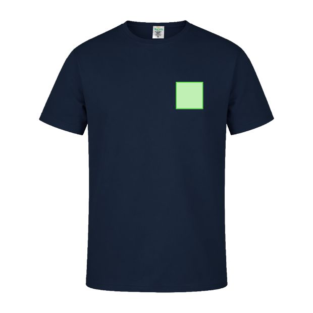 Pecho izquierdo (hasta 8 × 8 cm) — Camiseta MC130