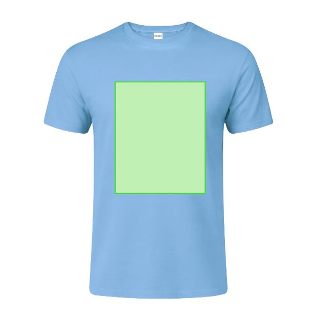 Frontal (hasta 28 × 40 cm) — Camiseta Seiyo