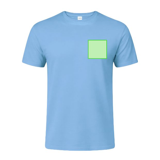 Pecho izquierdo (hasta 8 × 8 cm) — Camiseta Seiyo