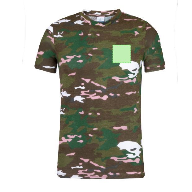 Pecho izquierdo (hasta 8 × 8 cm) — Camiseta Sunt