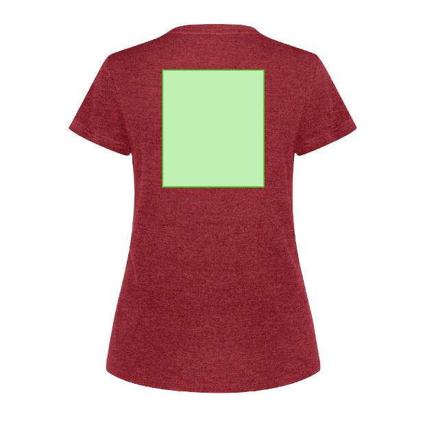 Espalda (hasta 22 × 30 cm) — Camiseta de mujer Bandul