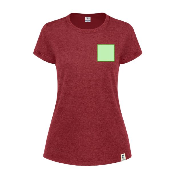 Pecho izquierdo (hasta 8 × 8 cm) — Camiseta de mujer Bandul