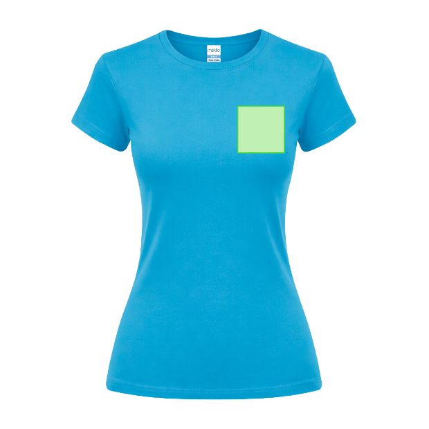 Pecho izquierdo (hasta 8 × 8 cm) — Camiseta de mujer Epika