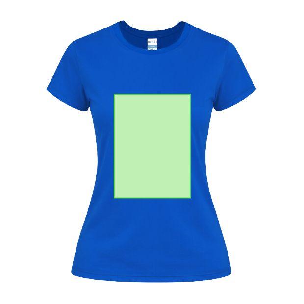 Frontal (hasta 22 × 30 cm) — Camiseta de mujer Seiyo