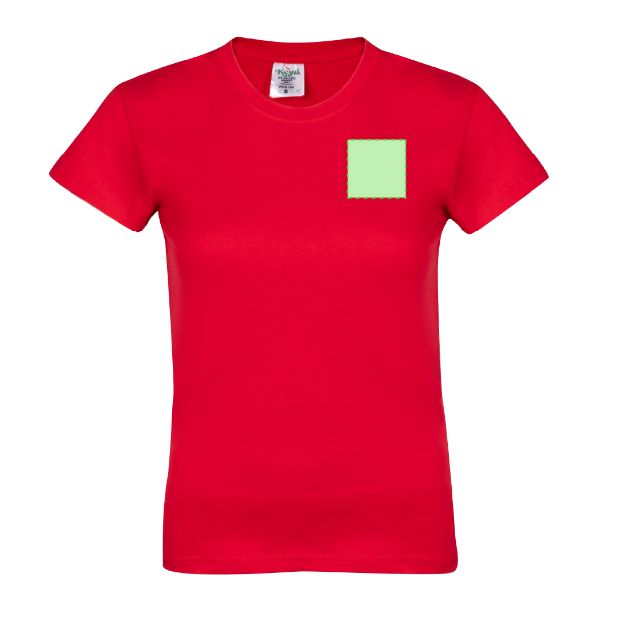Pecho izquierdo (hasta 8 × 8 cm) — Camiseta de mujer WCS150