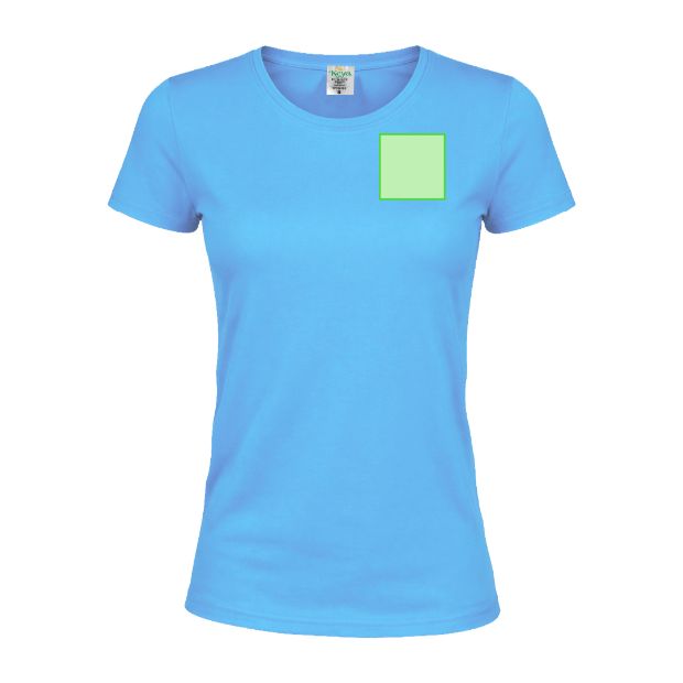 Pecho izquierdo (hasta 8 × 8 cm) — Camiseta de mujer WCS180