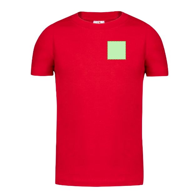 Pecho izquierdo (hasta 8 × 8 cm) — Camiseta infantil YC150