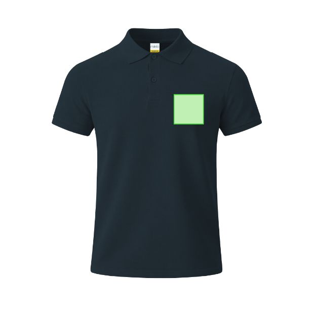 Pecho izquierdo (hasta 8 × 8 cm) — Polo infantil Charles