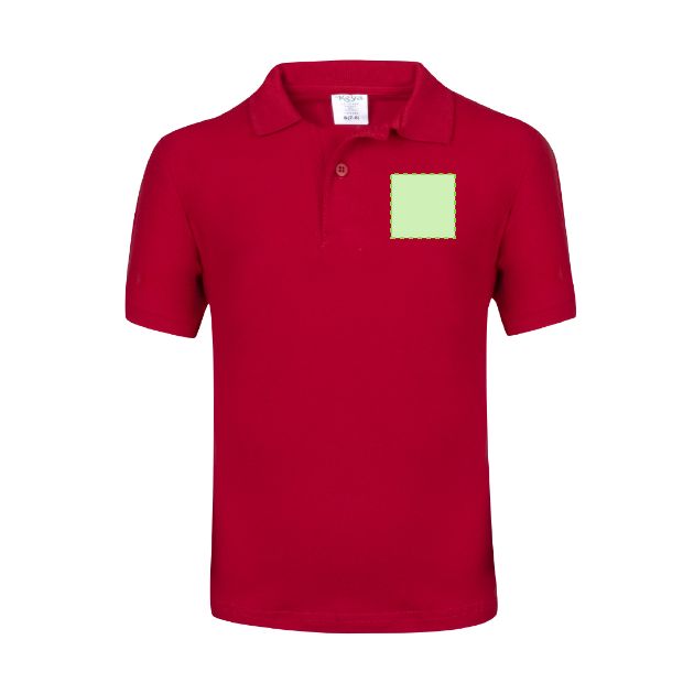 Pecho izquierdo (hasta 8 × 8 cm) — Polo infantil YPS180
