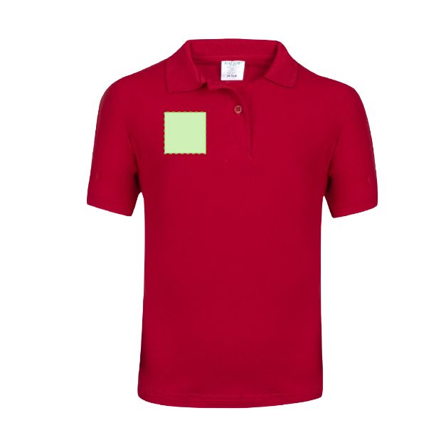 Pecho derecho (hasta 8 × 8 cm) — Polo infantil YPS180