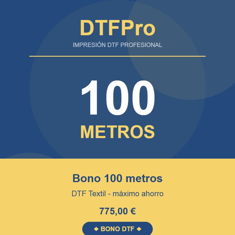 Bono 100 metros DTF Textil