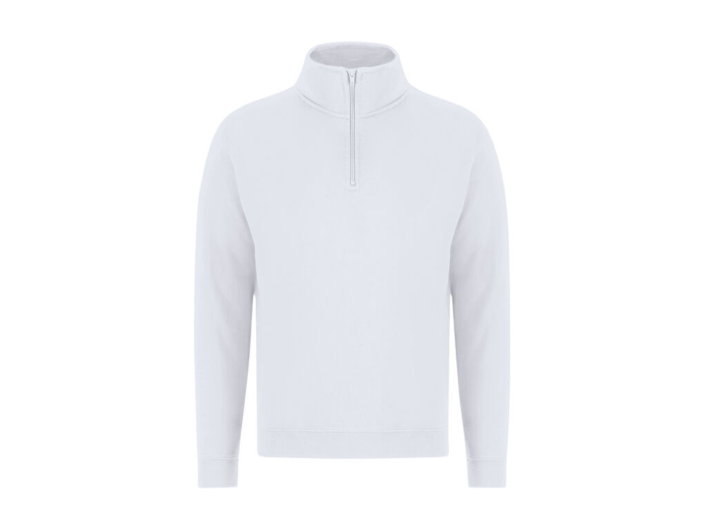 [22337001102] Sudadera media cremallera personalizada con impresión DTF — Galaxy (Blanco, S)